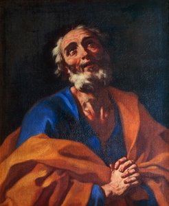 Aziz Peter, Francesco Solimena (1657-1747), tuval üzerine yağlı boya, 79x65 cm. by Francesco Solimena