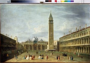 San Marco Bazilikası ve Campanile ile Venedik