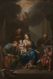 Aziz Anne, Joachim ve Vaftizci Yahya ile Kutsal Aile için Sunum Taslağı..., c. 172