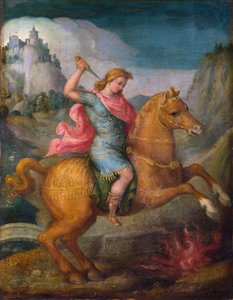 "" Marcus Curtius "" Bir Roma vatandaşı olan yiğit Marcus Curtius, MÖ 362