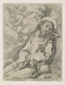 Aziz Francis, Müzikal Bir Melek Tarafından Avutuldu by Francesco Vanni