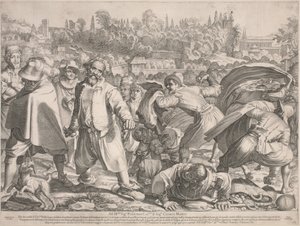 Brutto Buono Düşmanları Tarafından Taşlandı by Francesco Villamena