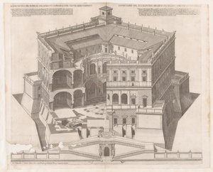 Roma ihtişamı: Farnese Sarayı, 16. yüzyıl., 16. yüzyıl. by Francesco Villamena