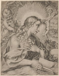 Tövbekar Magdalene by Francesco Villamena after Francesco Vanni