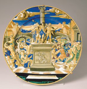 Masumların Katliamı ile Plaka, c.1527-30 (maiolica)