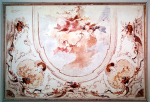 ಹಿನ್ನೆಲೆ ಯೋಜನೆ (ಪೆನ್ & ಇಂಕ್ & ಡಬ್ಲ್ಯೂಸಿ ಪೇಪರ್) turk by Francesco attr. to Guardi