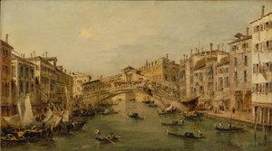 Venedik: Rialto by Francesco circle of Guardi