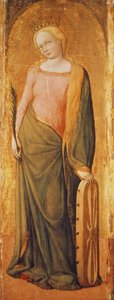 İskenderiyeli St. Catherine, 15. yüzyıl (panelde tempera) by Francesco de