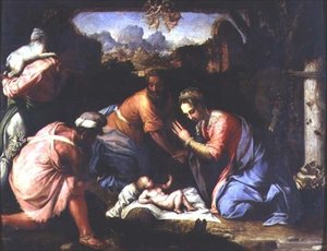 Çobanların Hayranlığı, c.1525 (panel) by Francesco de Rossi Salviati Cecchino