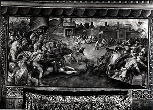 Charles V (1500-58) Lutheranlara Karşı (fresk) (s/b fotoğraf) by Francesco de Rossi Salviati Cecchino