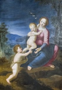 İsa ve Vaftizci Yahya ile Bakire by Francesco di Cristofano Franciabigio