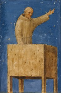 Aziz Bernardino Bir Minberden Vaaz Etmek, M.Ö. 1470-75.