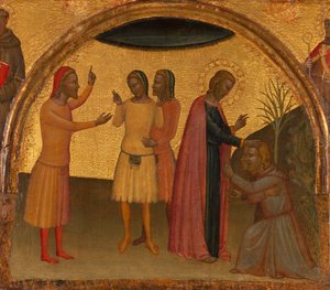 Acteus ve Eugenius ile Evangelist Aziz John, yaklaşık. 1370.
