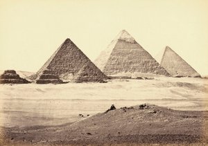 Giza piramit kompleksi, Mısır by Francis (after) Frith