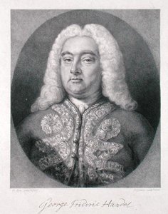 George Frederick Handel (1685-1759) Frederick Christian Lewis I (1779-1856) 1828 (gravür) tarafından oyulmuş by Francis (after) Kyte