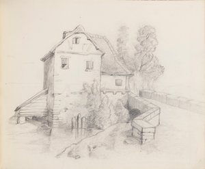 Bir Derenin Yanında Değirmen Evi by Francis Augustus Lathrop