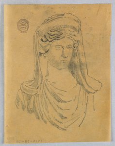 Bir Kadının Büstü Kroki by Francis Augustus Lathrop