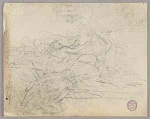 Yükseliş için Figür Grubunun Kroki by Francis Augustus Lathrop