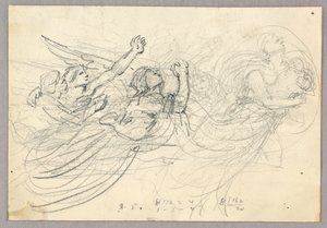 Yükseliş için Figür Grubunun Kroki by Francis Augustus Lathrop