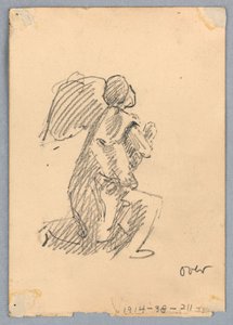 Diz çökmüş melek taslağı by Francis Augustus Lathrop