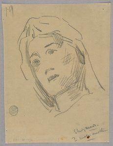 Bir Kadının Kafasının Kroki by Francis Augustus Lathrop
