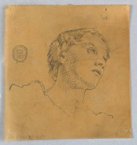 Bir Kadının Kafasının Kroki by Francis Augustus Lathrop