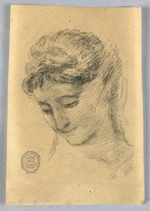 Bir Kadının Kafasının Kroki by Francis Augustus Lathrop