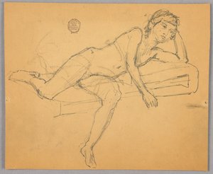 Çıplak Figür Çalışması by Francis Augustus Lathrop