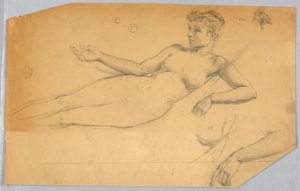 Çıplak Figür Çalışması by Francis Augustus Lathrop