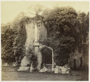 Ruïne van Raglan Kalesi ve Monmouthshire Raglan Kalesi. Büyük Merdiven (nesne üzerindeki başlık) by Francis Bedford