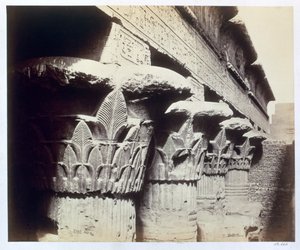 Portikonun başkentleri, Khnum Tapınağı, Esna, Mısır, 1862