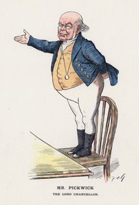 Bay Pickwick, Lord Chancellor (renkli taş) by Francis Carruthers Gould