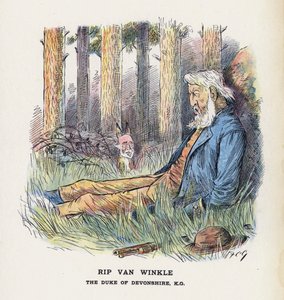 Rip Van Winkle, Devonshire Dükü (renkli taş) by Francis Carruthers Gould