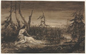 Manzaradaki Figürler. by Francis Danby