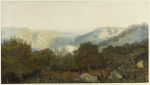 Avon Gorge with Clifton and the Hotwells, Bristol, c.1820 (dokuma kağıt üzerine grafit üzerine wc ve gövde rengi) by Francis Danby