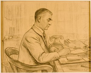 Müfettiş, Birtley (Leonard S. Flatman) (devetüyü kağıt üzerinde mum boya ve kurşun kalem)