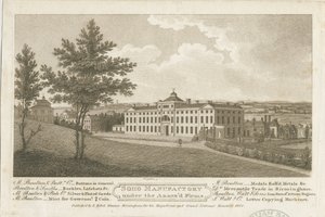 Soho Fabrikası: kahverengi mürekkeple noktalı gravür ve [c 1800]