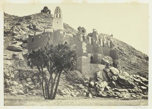 Doum Palmiyesi ve Harap Cami, Philæ, 1857. by Francis Frith