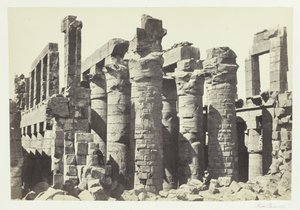 Sütunlar Salonu, Karnac, 1857. by Francis Frith