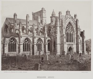 Melrose Manastırı, c.1857 (albümen baskı) by Francis Frith