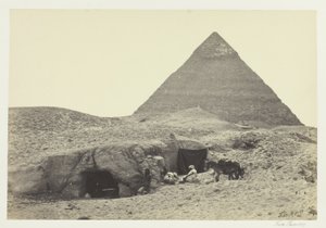 Kaya Mezarları ve Belzoni Piramidi, Gizeh by Francis Frith