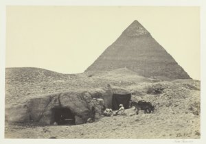Kaya Mezarları ve Belzoni Piramidi, Gize, 1857. by Francis Frith