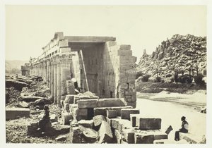 Colonnade, Philæ Adası, 1857. by Francis Frith
