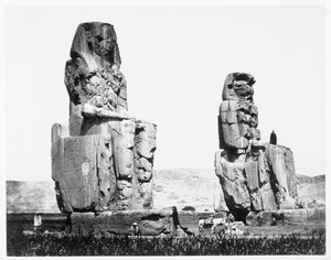 Memnon Heykeli, Thebes, Mısır, 1860 by Francis Frith