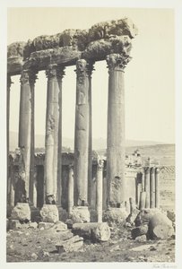 Büyük Sütunlar ve Küçük Tapınak, Baalbec, 1857. by Francis Frith