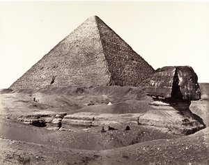 Büyük Piramit ve Büyük Sfenks, 1858. by Francis Frith