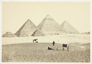 Güneybatıdan El Geezeh Piramitleri, 1857. by Francis Frith