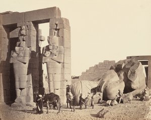 El-Kurneh Ramasseum, Thebes, İlk Görünüm by Francis Frith