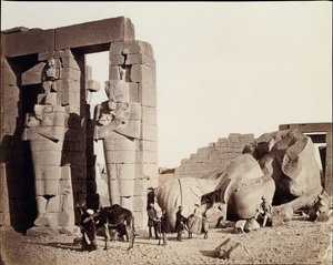 El-Kurneh Rameseum, Thebes, 1857.