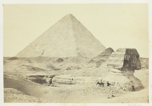 Sphynx ve Büyük Piramit, Geezeh by Francis Frith